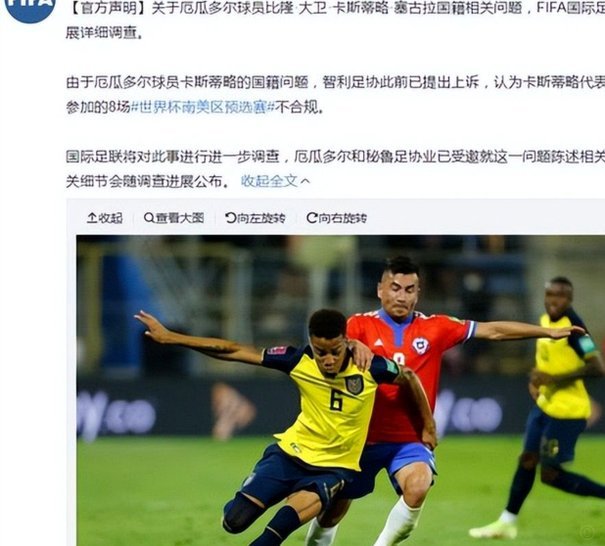 厄瓜多尔世界杯首战失利，预选赛18场仅丢5球